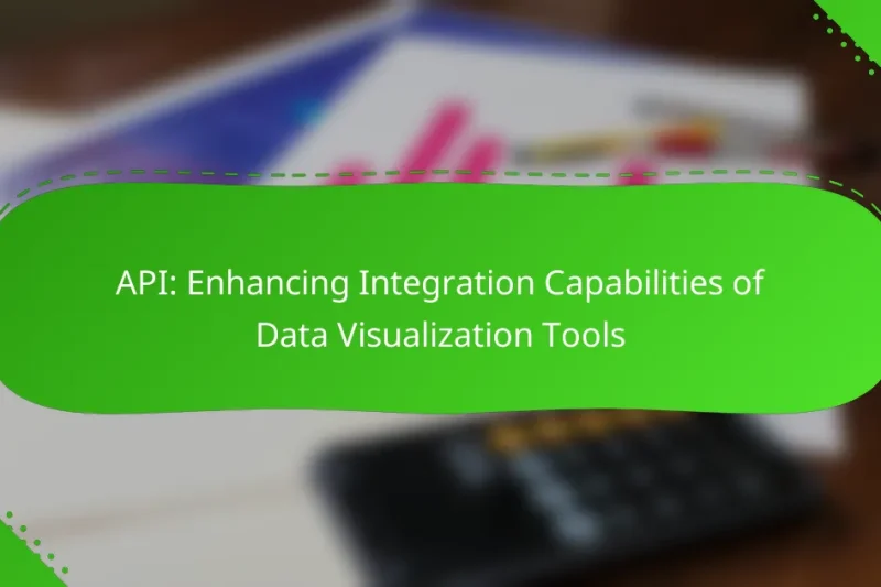 API: Enhancing Integration Capabilities of Data Visualization Tools