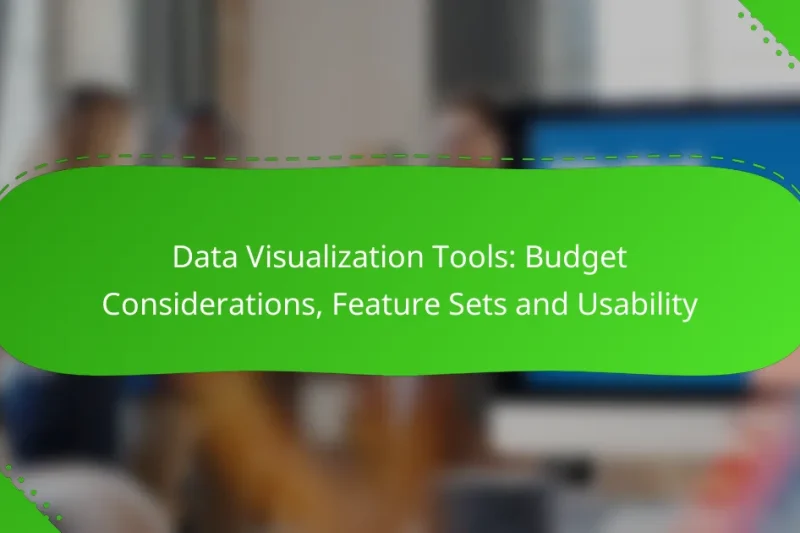 Data Visualization Tools: Budget Considerations, Feature Sets and Usability