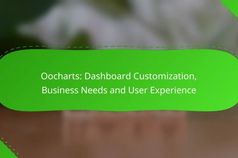 Oocharts: Dashboard Customization, Business Needs and User Experience