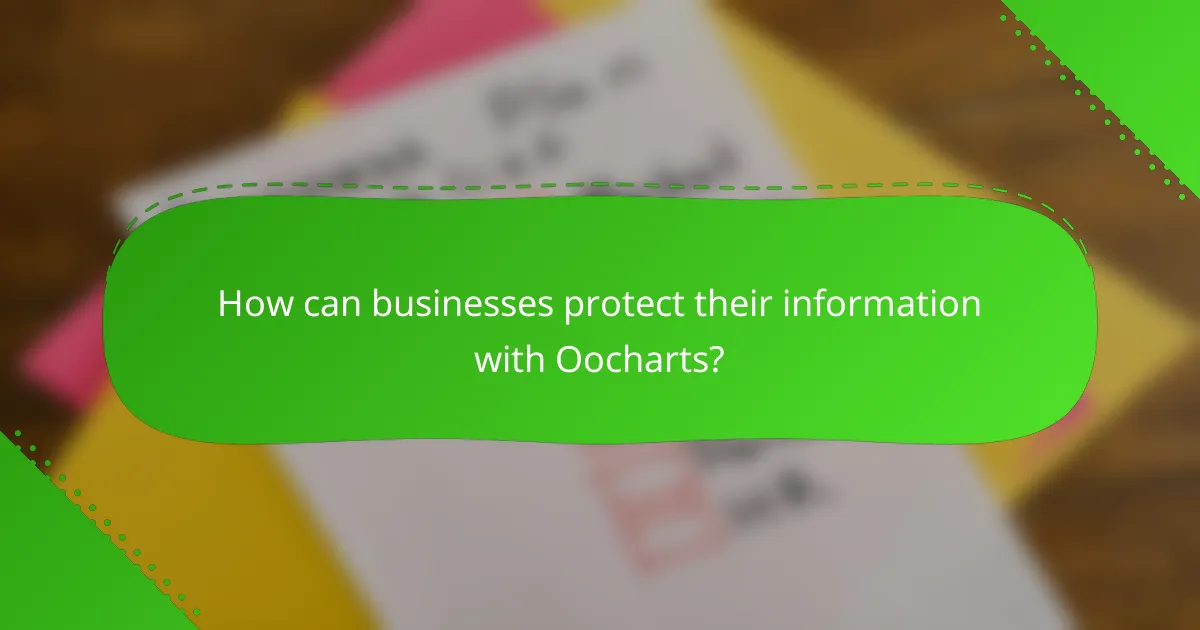 How can businesses protect their information with Oocharts?