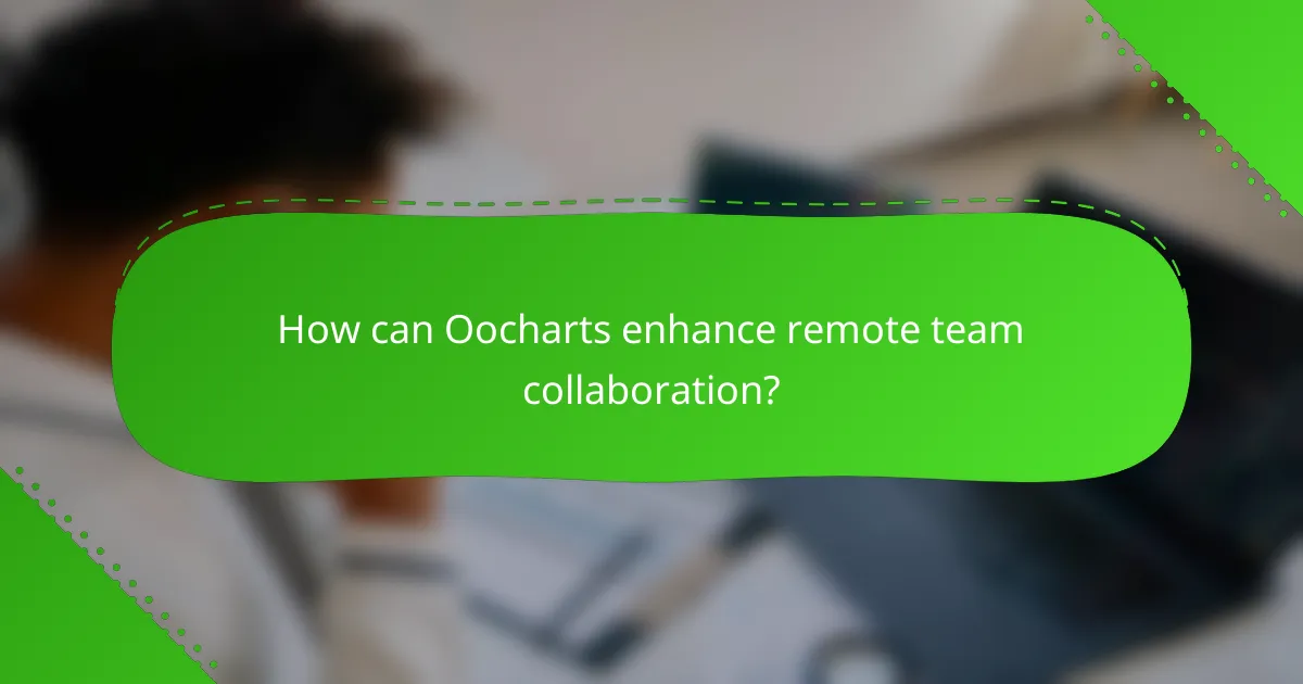 How can Oocharts enhance remote team collaboration?