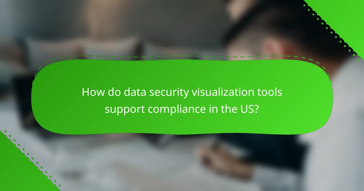 How do data security visualization tools support compliance in the US?