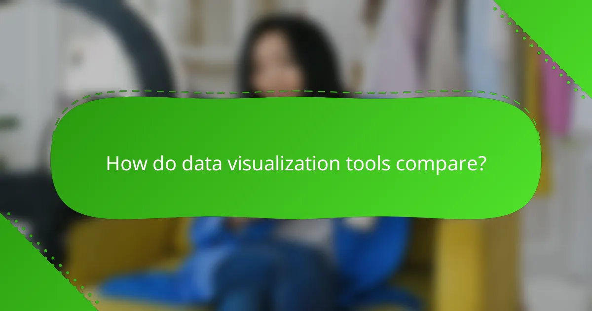 How do data visualization tools compare?