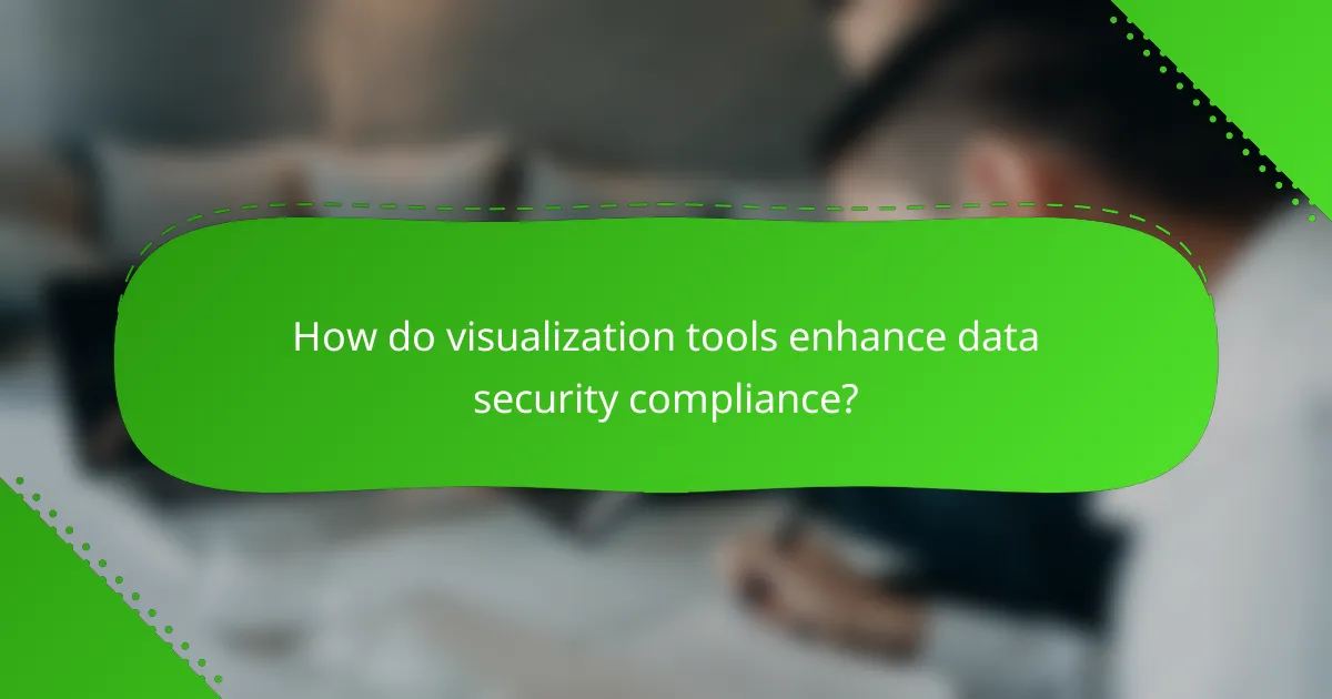 How do visualization tools enhance data security compliance?