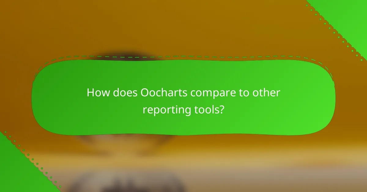 How does Oocharts compare to other reporting tools?