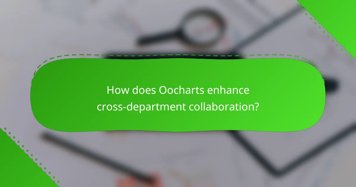 How does Oocharts enhance cross-department collaboration?