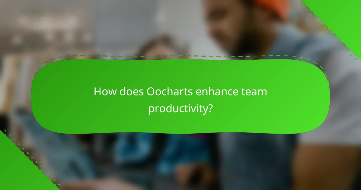 How does Oocharts enhance team productivity?