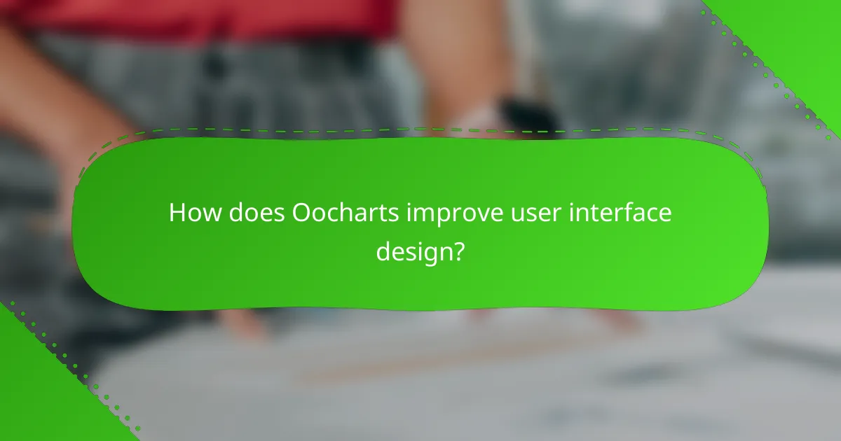How does Oocharts improve user interface design?