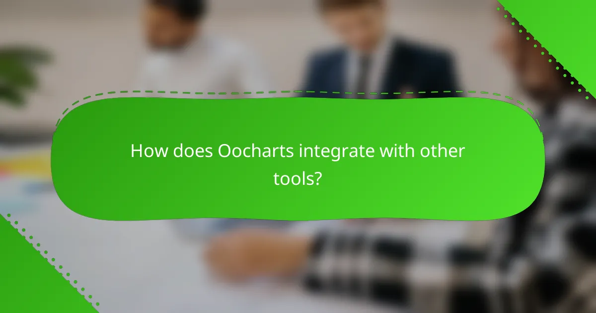 How does Oocharts integrate with other tools?