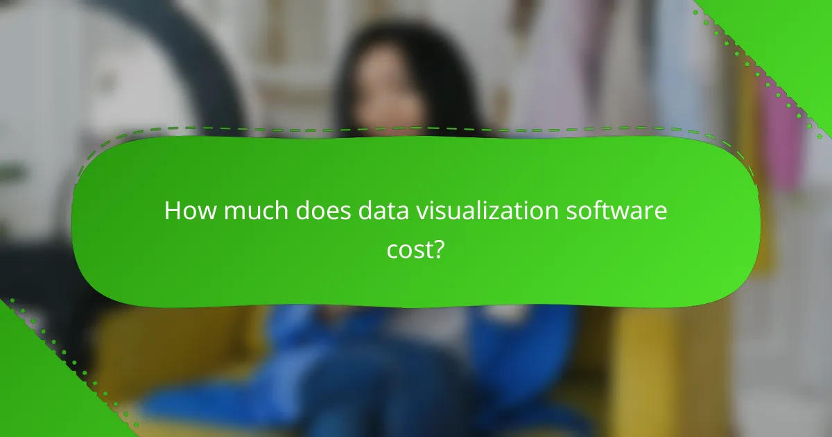 How much does data visualization software cost?
