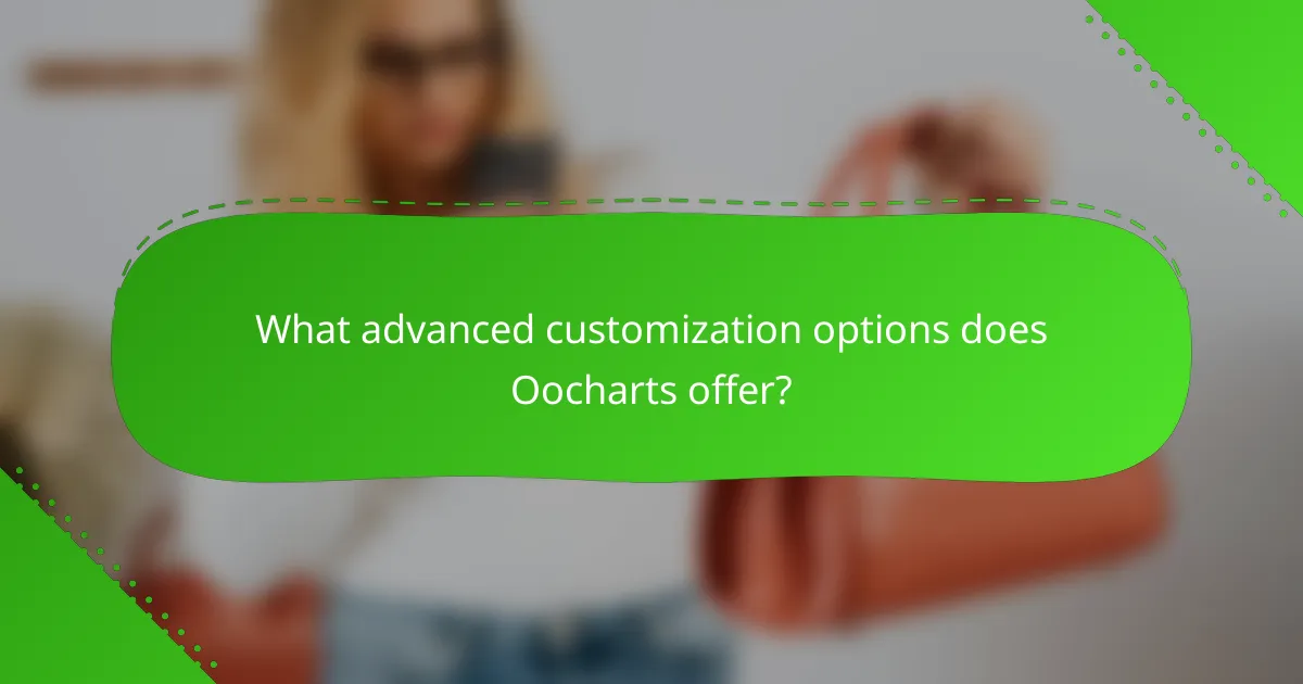 What advanced customization options does Oocharts offer?