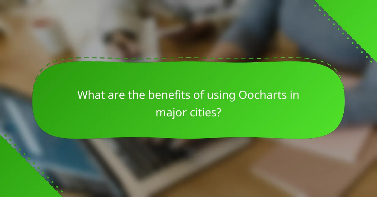 What are the benefits of using Oocharts in major cities?