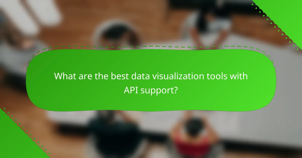 What are the best data visualization tools with API support?