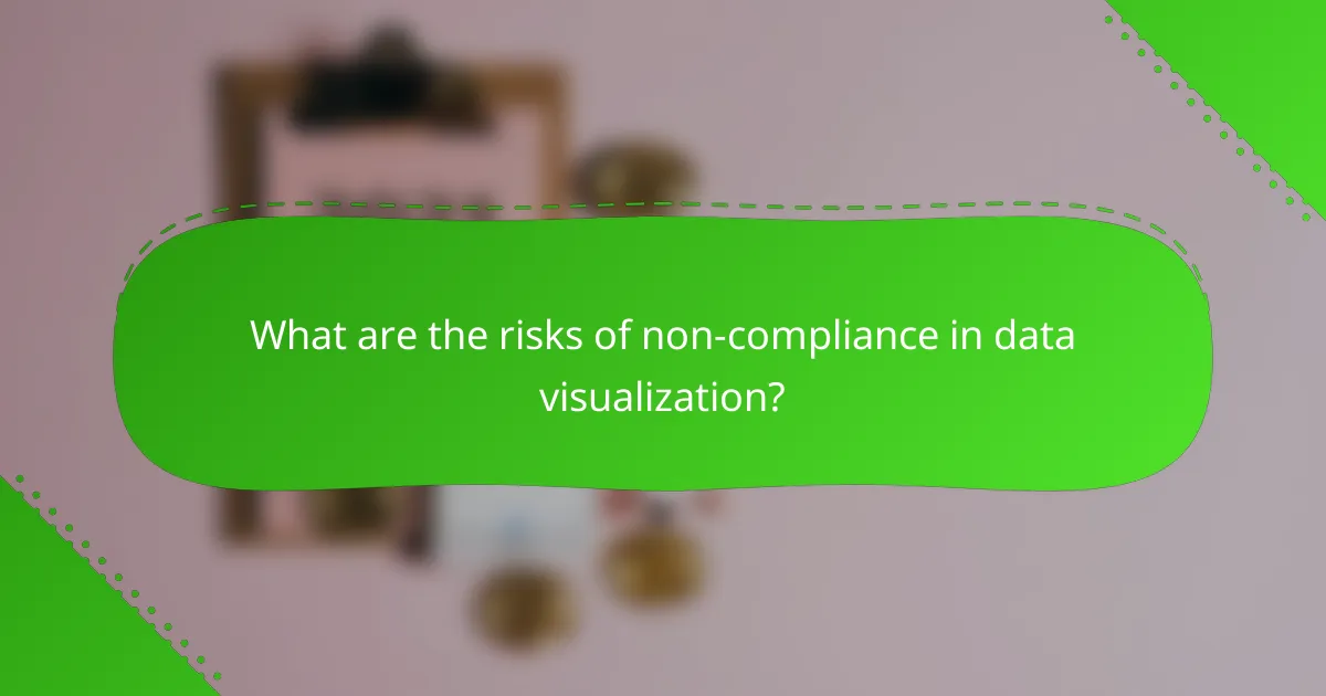 What are the risks of non-compliance in data visualization?