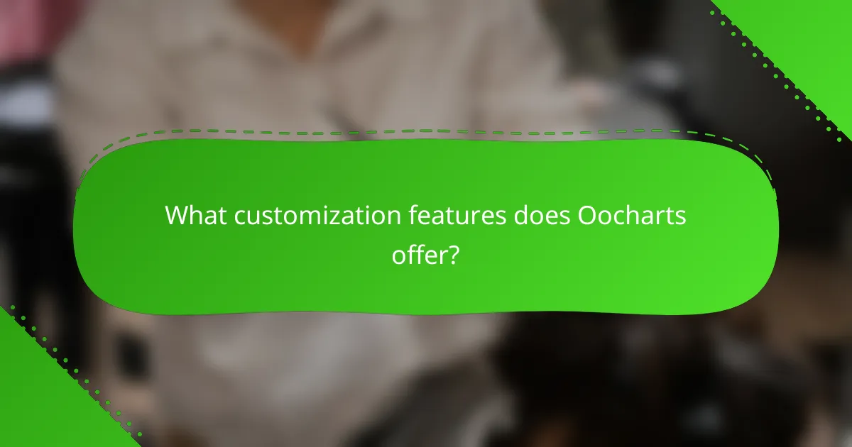 What customization features does Oocharts offer?