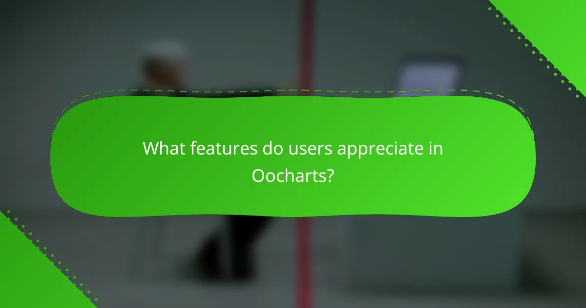 What features do users appreciate in Oocharts?