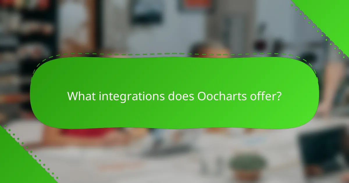 What integrations does Oocharts offer?