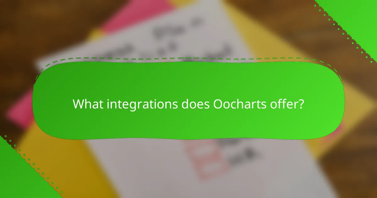 What integrations does Oocharts offer?
